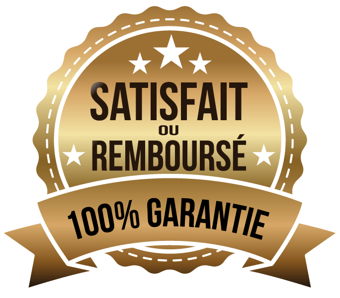 Satisfait ou remboursé, 100 % garanti